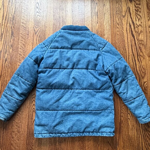 ZARA Man Indigo Denim Kimono Puffer Coat - Picture 12 of 12